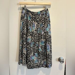 Vintage Midi Floral Women's Skirt